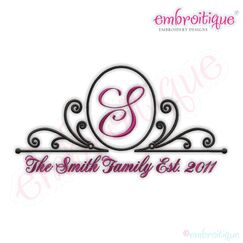 Vintage Oval Monogram Font Frame