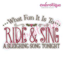 What Fun it is to Ride and Sing a Sleighing Song Tonight - Christmas Carol Jingle Bell Song