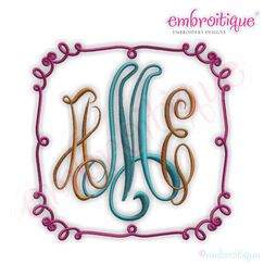 Whimsical Curly Doodle Font Frame