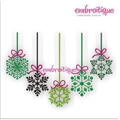 Winter Snowflake Ornaments Embroidery Design