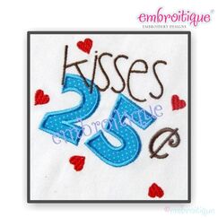 25 Cent Kisses Valentine's Day Design