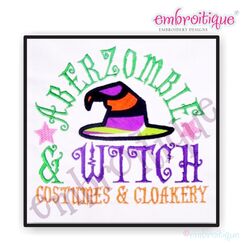Aberzombie and Witch Costumes and Cloakery Halloween Design Applique