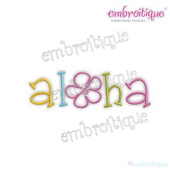 Aloha Summer Tropical Embroidery Design
