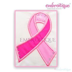 Awareness Ribbon Applique - All Occasions-Breast Cancer, Troops