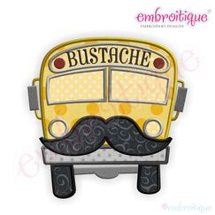 Back to School Bustache Applique