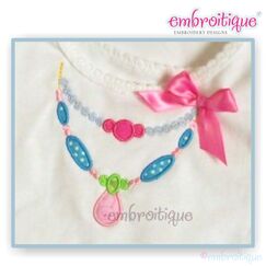 Beaded Necklace Applique