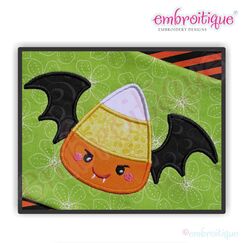 Candy Corn Bat Applique