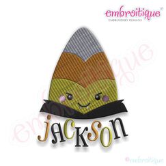 Candy Corn Dracula Fill Stitch Embroidery Design