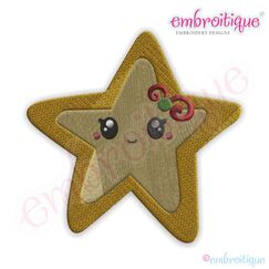 Christmas Star Filled Embroidery Design