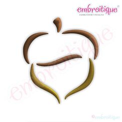 Fall Acorn Outline Embroidery Design
