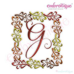 Fall Leaves Font Frame