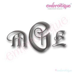 Fancy 3 Monogram Font Set