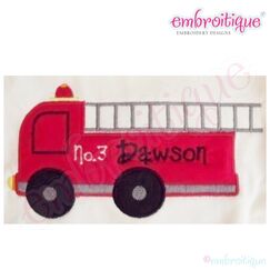 Fire Engine Applique Set - Great for Boys and Birthdays