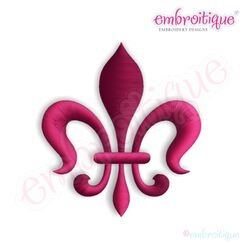 Fleur de Lis Mini Satin Stitch Embroidery Design