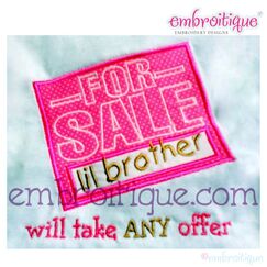 For Sale - Big Brother Little Sister Applique Set 18 files
