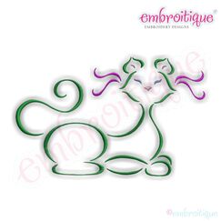 French Cats 2 Embroidery Design