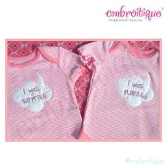 I was Planned and I was a Surprise Baby Twin Raw Edge Set