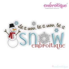 Let it Snow Snowman Winter Holiday Design