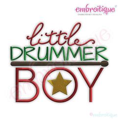 Little Drummer Boy Filled Embroidery Design
