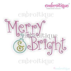 Merry and Bright Curly Whimsical Design