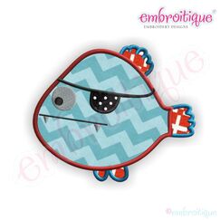 Pirate Fish Applique