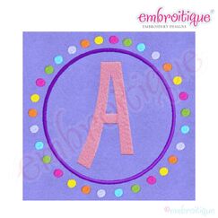 Polka Dot Frame with Letters Set