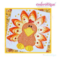 Ribbon Turkey Applique