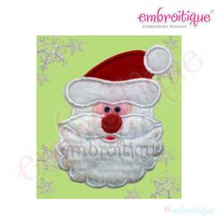 Santa Face Holiday Christmas Applique