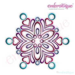 Sassy Snowflake 1 Embroidery Design