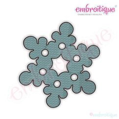 Simple Christmas Snowflake Filled Embroidery Design