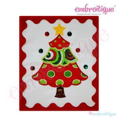 Simple Christmas Tree Applique - Large