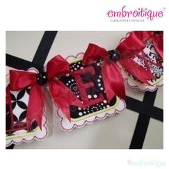 Simply Scalloped Square Banner Applique Set - Birthday Nursery