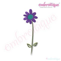 Skinny Birds - Tall Flower Embroidery Design