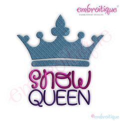 Snow Queen Filled Embroidery Design