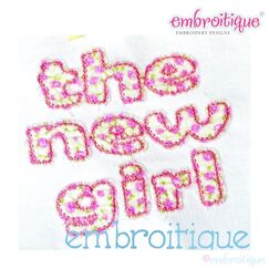 The New Girl Baby Girl Raw Edge Applique