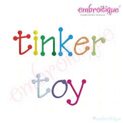 Tinker Toy Monogram Font Set