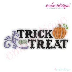 Trick or Treat Embroidery Design
