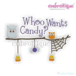 Whoo Wants Candy Owl Halloween Design