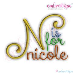 Nicole Monogram Set - Cute and Curly!