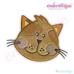 Animal Faces Cat Embroidery Design