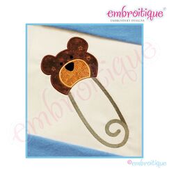 Baby Bear Safety Pin Applique - Large