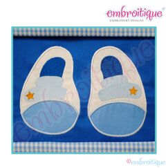 Baby Boy Shoes Applique - Small