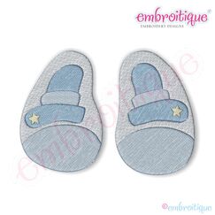 Baby Boy Shoes Filled Embroidery Design