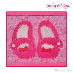 Baby Girl Shoes Applique - Small