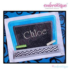 Back to School Chalkboard Applique