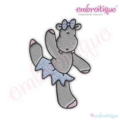 Ballet Hippos 5 Embroidery Design