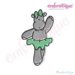Ballet Hippos 6 Embroidery Design
