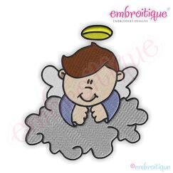 Boy Angels 3 Embroidery Design