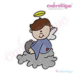 Boy Angels 6 Embroidery Design