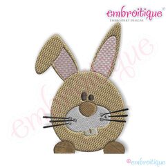 Brown Bunny Filled Embroidery Design